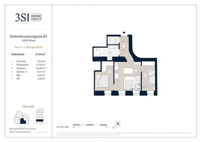 3-Zimmer-Wohnung kaufen in Wien – 50 m², € 359.000 – Bild 21 von 21