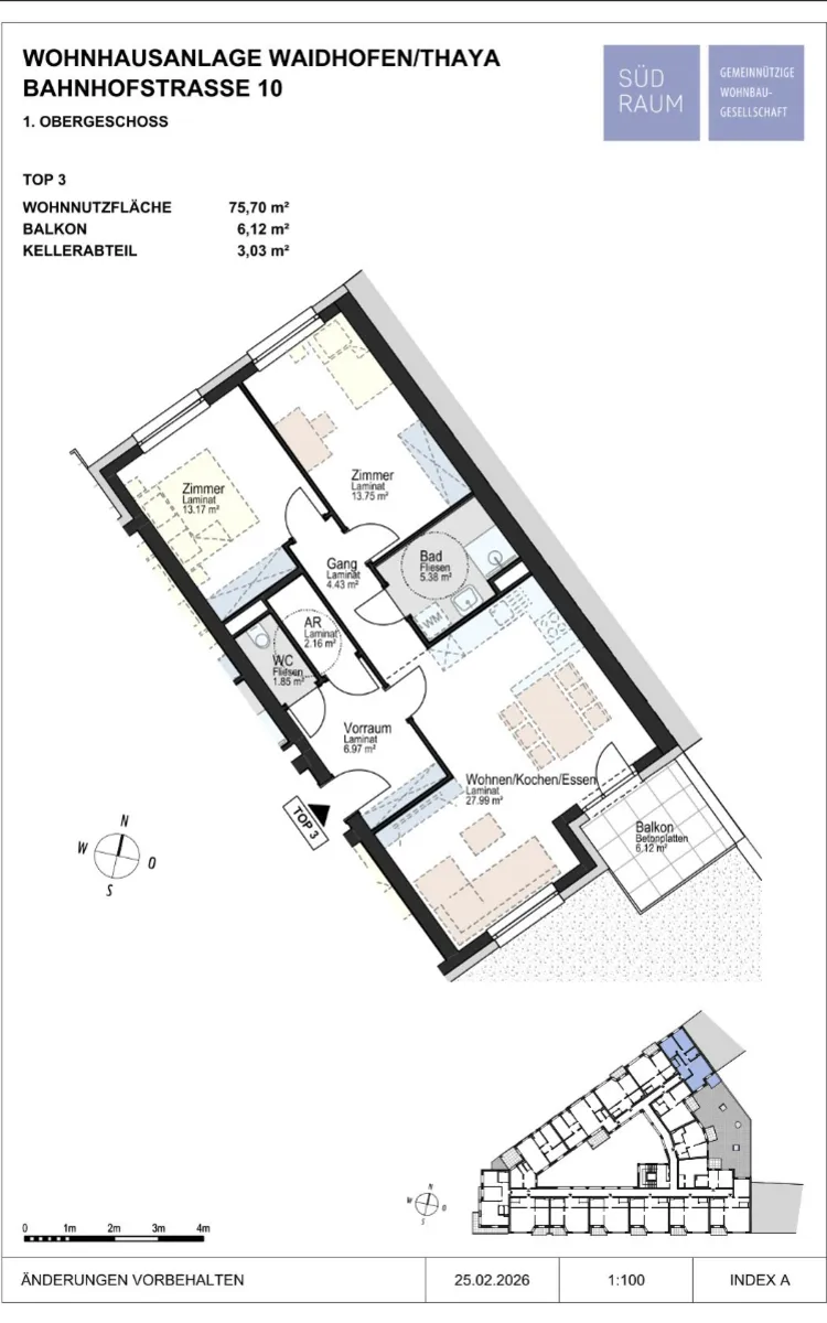 Familienfreundliche 3-Zimmer Wohnung Top 3 – pohled 2