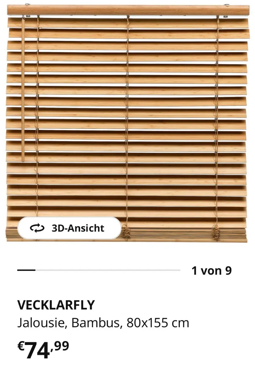 Jalousie Vecklarfly von IKEA, € 55,- (1220 Wien)