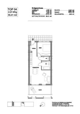 2-Zimmer-Wohnung kaufen in Graz – 55,41 m², € 210.000 – Bild 6 von 6