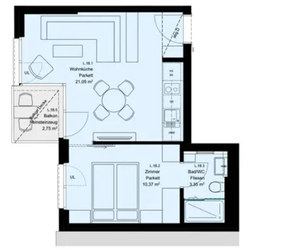 2-Zimmer-Wohnung kaufen in Wien – 34,77 m², € 219.900 – Bild 7 von 7