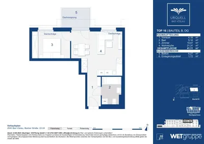 2-Zimmer-Wohnung kaufen in Baden – 41,93 m², € 239.000 – Bild 5 von 5
