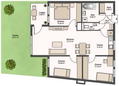 4-Zimmer-Wohnung mieten in Mistelbach – 78,5 m², € 1.261 – Bild 12 von 12