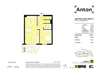 2-Zimmer-Wohnung mieten in Wien – 62,23 m², € 1.250 – Bild 13 von 13