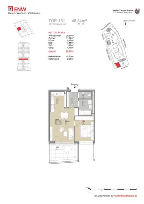2-Zimmer-Wohnung mieten in Graz – 48,61 m², € 887 – Bild 20 von 20