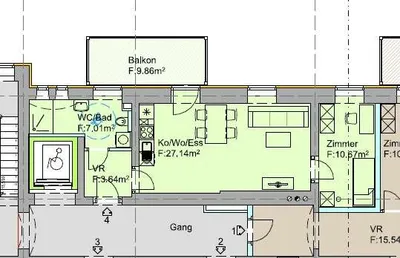 2-Zimmer-Wohnung mieten in Graz – 48,46 m², € 561 – Bild 10 von 10