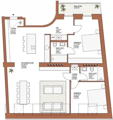 3-Zimmer-Wohnung kaufen in Wien – 107,14 m², € 890.000 – Bild 8 von 9