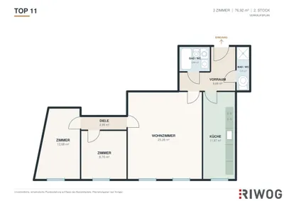 3-Zimmer-Wohnung kaufen in Wien – 76,92 m², € 549.000 – Bild 29 von 30