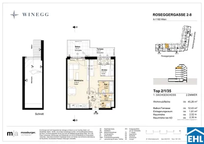 2-Zimmer-Wohnung kaufen in Wien – 45,1 m², € 393.100 – Bild 12 von 12