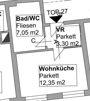 1-Zimmer-Wohnung mieten in Wels-Land – 22,7 m², € 534 – Bild 4 von 4