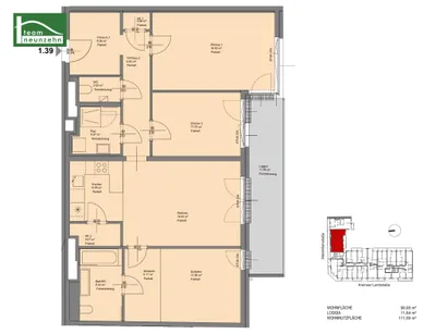 4-Zimmer-Wohnung mieten in Sankt Pölten – 99,95 m², € 1.620 – Bild 24 von 24