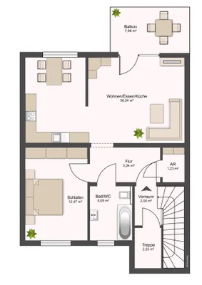 2-Zimmer-Wohnung kaufen in Wels-Land – 56 m², € 192.000 – Bild 12 von 14