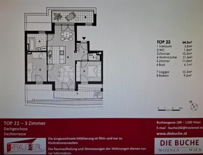 3-Zimmer-Wohnung mieten in Wien – 64 m², € 1.414 – Bild 2 von 15