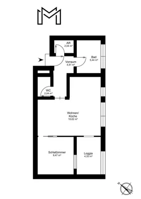 2-Zimmer-Wohnung kaufen in Salzburg Stadt – 46,75 m², € 330.000 – Bild 15 von 16