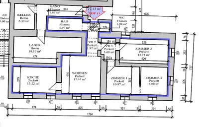4-Zimmer-Wohnung kaufen in Bruck-Mürzzuschlag – 87 m², € 115.000 – Bild 10 von 15