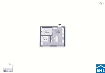 2-Zimmer-Wohnung kaufen in Graz – 30,59 m², € 176.420 – Bild 5 von 5