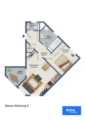 2-Zimmer-Wohnung kaufen in Villach Land – 44,96 m², € 115.900 – Bild 12 von 12