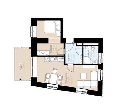 2-Zimmer-Wohnung mieten in Leibnitz – 43,3 m², € 443