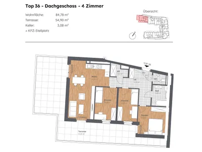 4-Zimmer-Wohnung mieten in Sankt Pölten Land – 8 478 m², € 1.153 – Bild 5 von 5