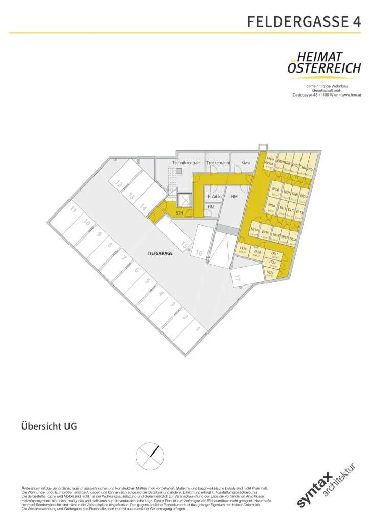 Weidling - praktischer Tiefgaragenplatz in der Feldergasse 4 - Ansicht 2