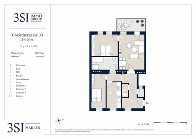 3-Zimmer-Wohnung kaufen in Wien – 78,57 m², € 597.000 – Bild 20 von 20