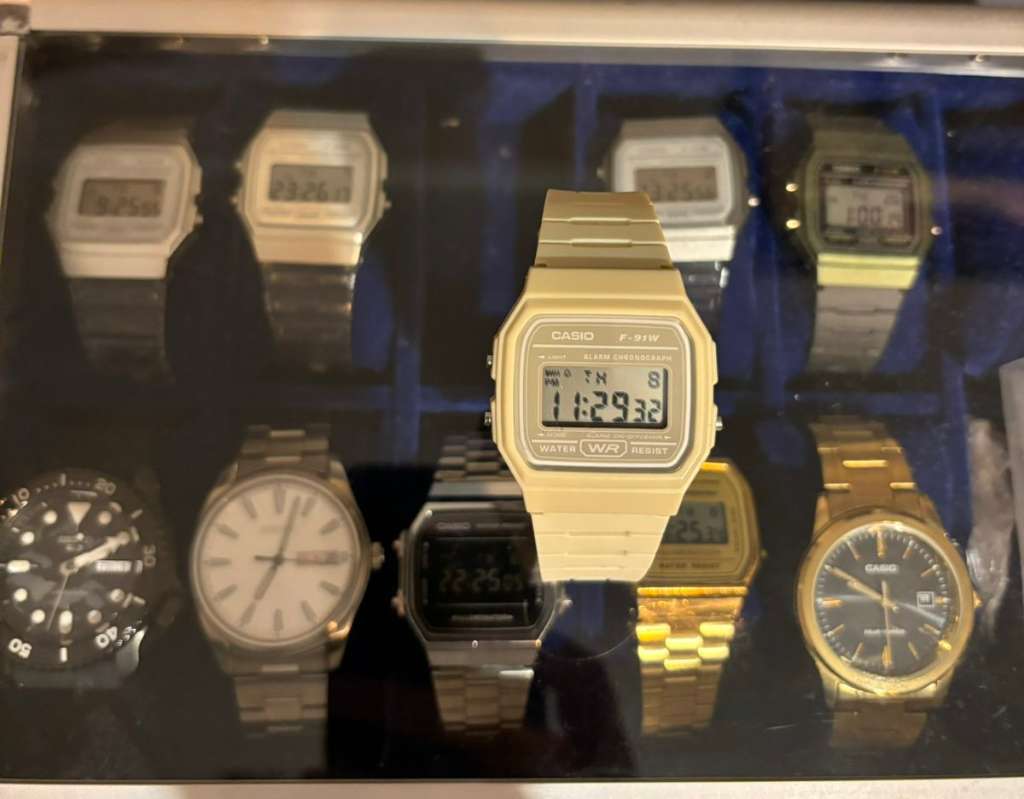 Casio f91w beige best sale