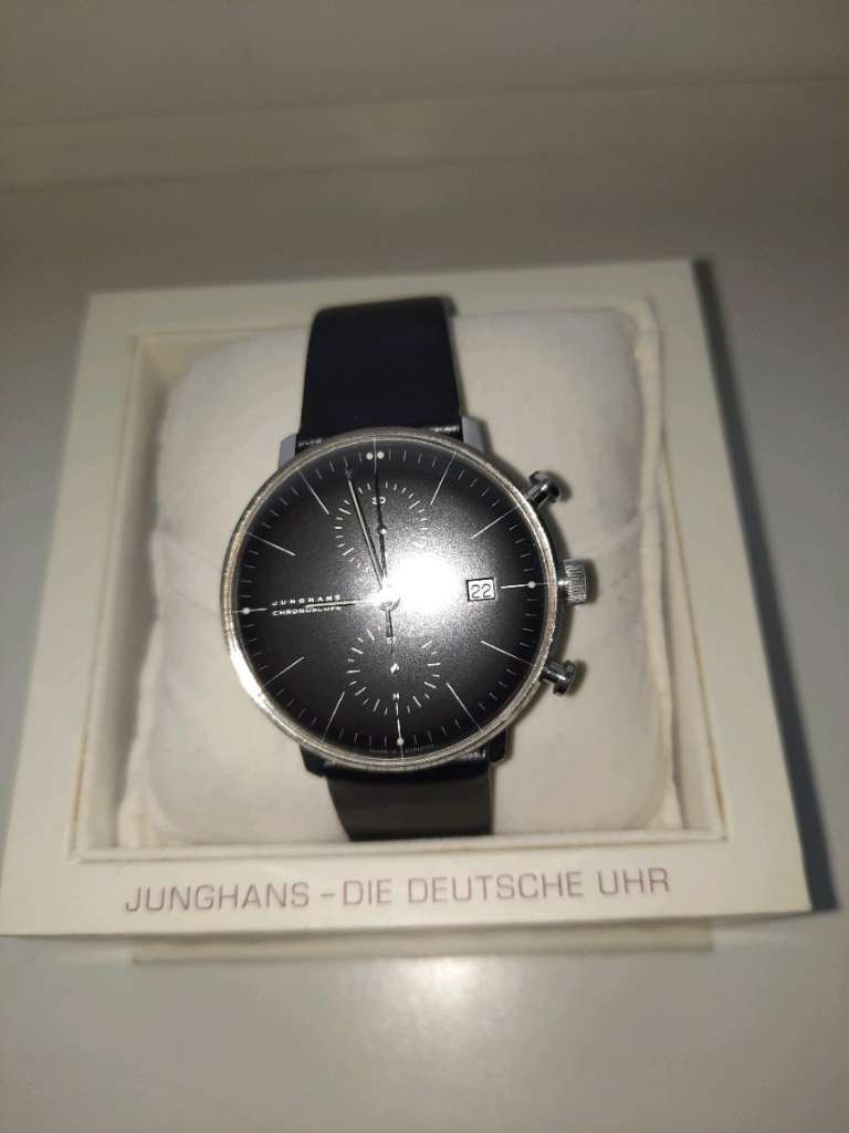 HERREN ARMBAND UHR ORIGINAL JUNGHANS MAX BILL CRONOSCOPE UHR