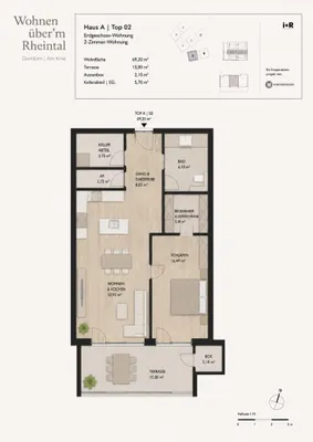 2-Zimmer-Wohnung mieten in Dornbirn – 69 m², € 1.400 – Bild 13 von 13