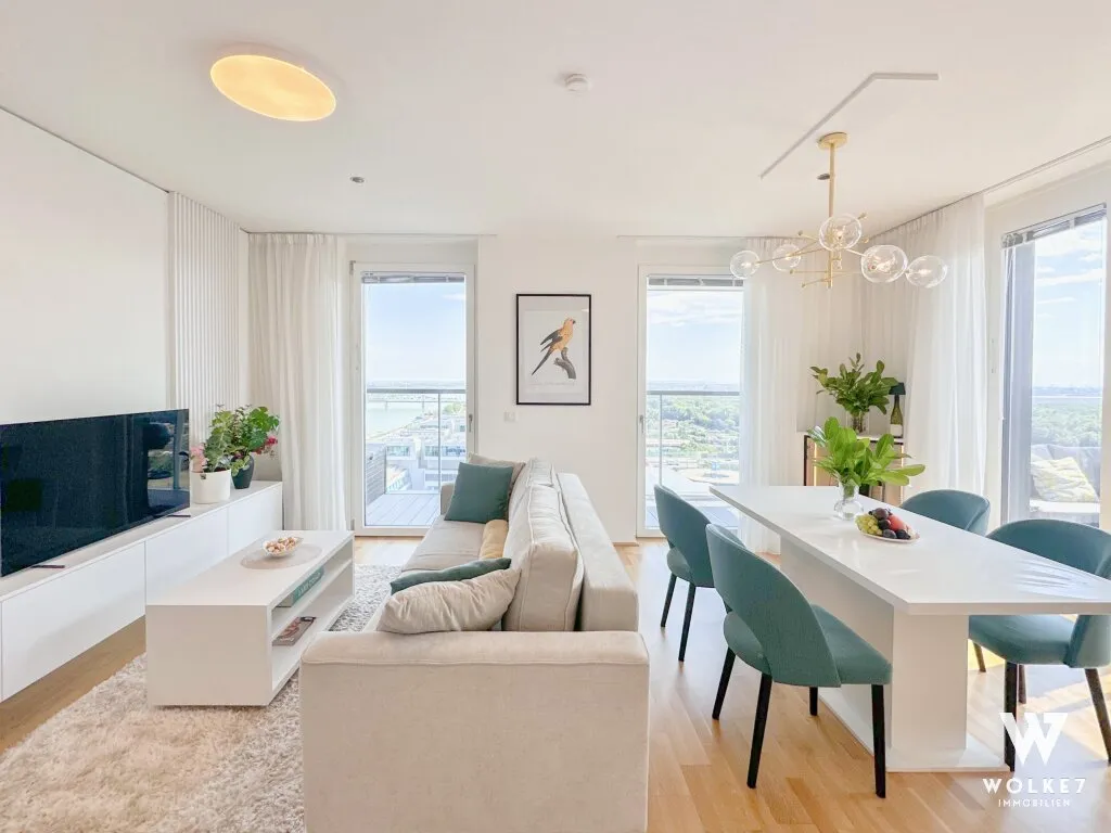 Ein Ausblick, der begeistert: Exklusive 3-Zimmer-Residenz im Marina Tower mit Donaupanorama | 16. Stock - Ansicht 3