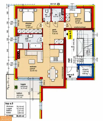 3-Zimmer-Wohnung mieten in Gmunden – 78 m², € 1.550 – Bild 19 von 19