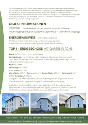 4-Zimmer-Wohnung mieten in Linz Land – 107 m², € 1.590 – Bild 2 von 4