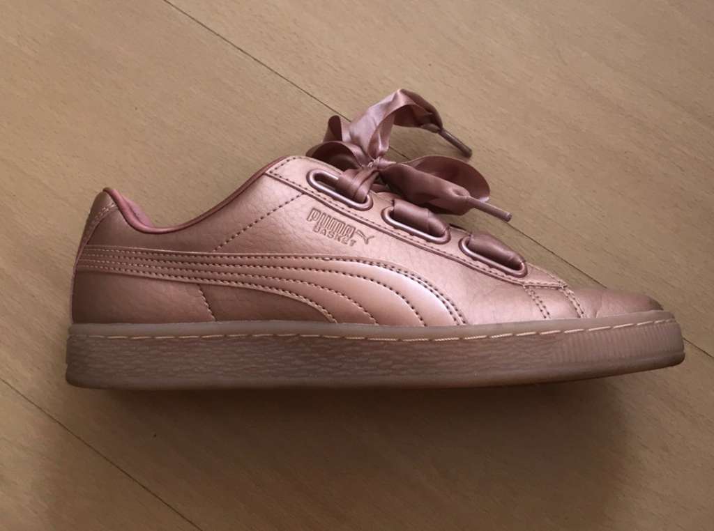 Puma basket heart copper rose cheap singapore