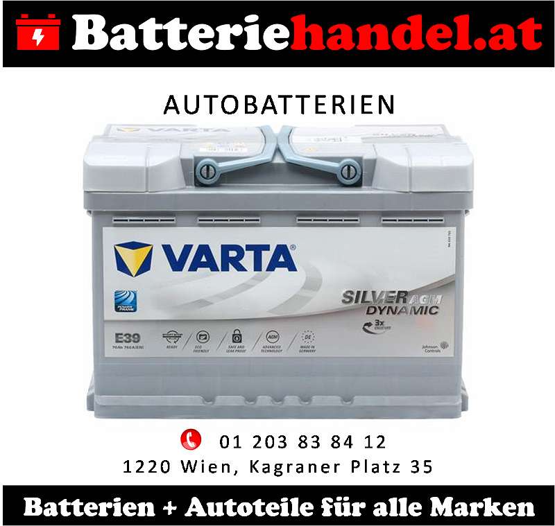 3) Autobatterie / Starterbatterie PKW - Varta, € 69,- (1220 Wien) -  willhaben