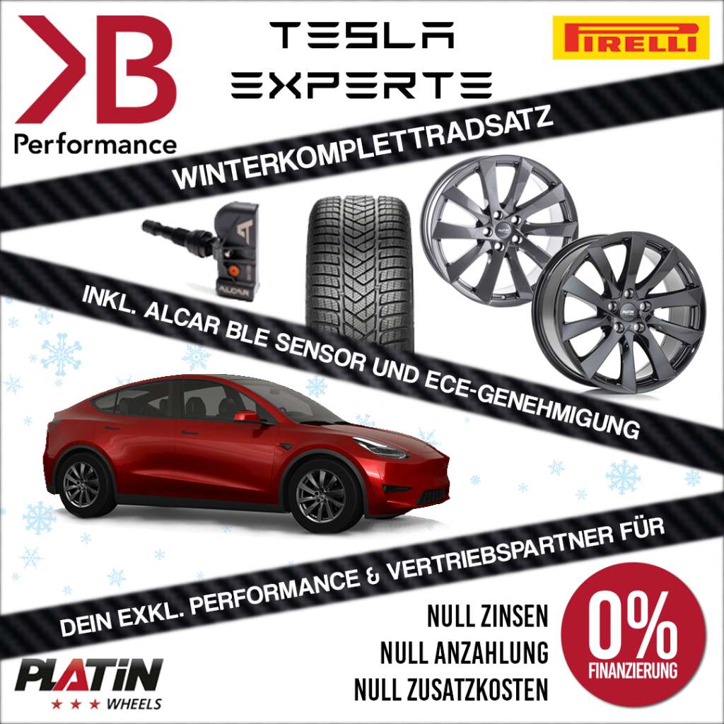 Tesla Model Y / Performance Winterkomplettradsatz* Platin P106 9,5x19 ET45  5x114,3 / Pirelli Winter Sottozero 3 T0 *ECE Zulassung* / TESLA, € 2.499,-  (7471 Rechnitz) - willhaben