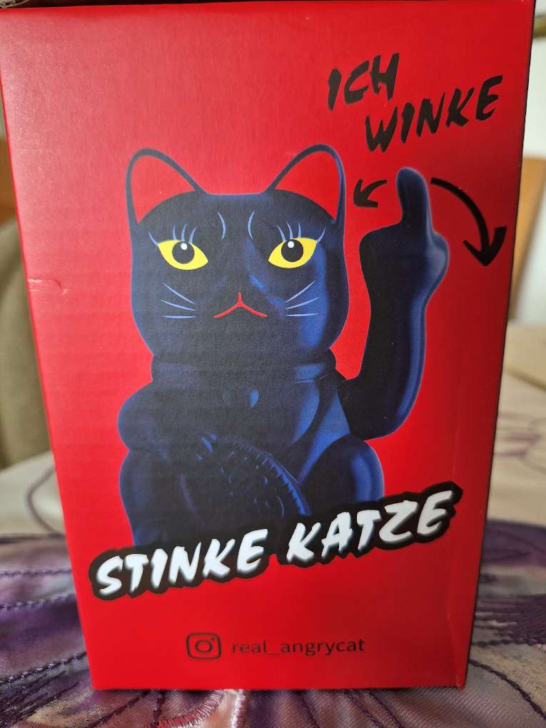 Angry Cat (Winkekatze) in schwarz, € 7,- (1150 Wien) - willhaben
