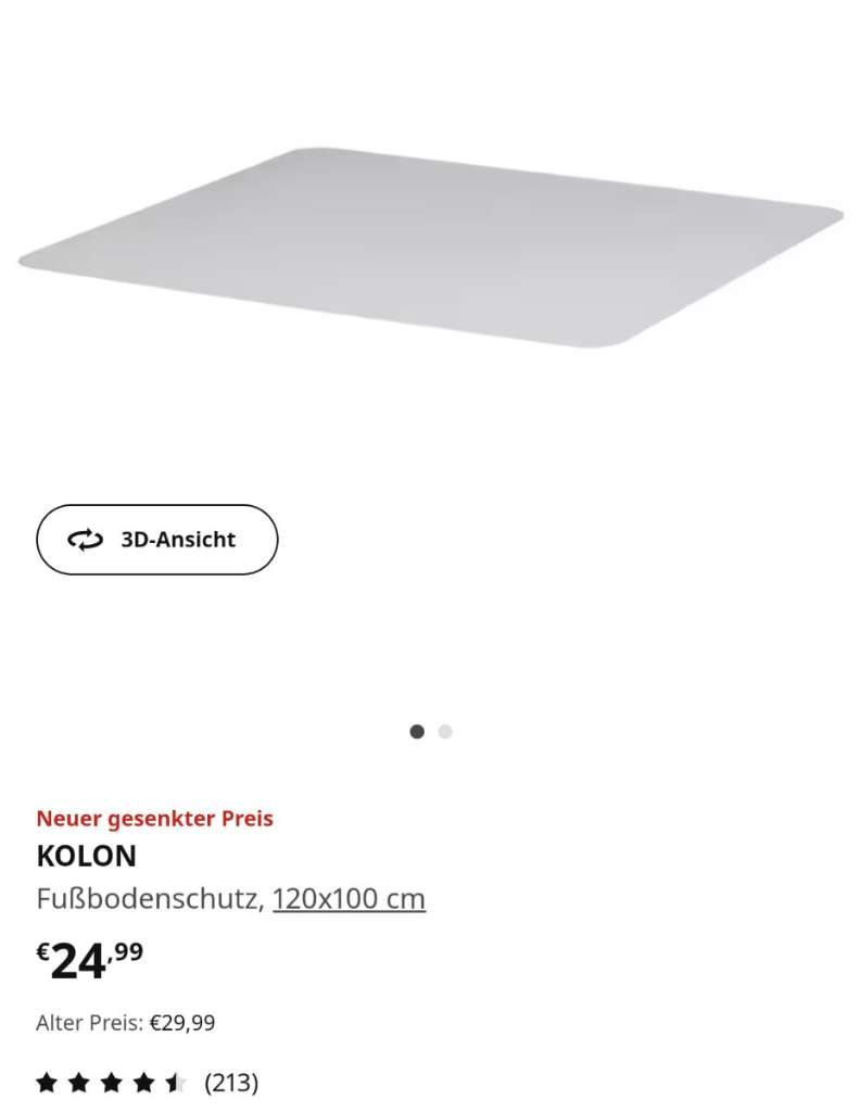 IKEA Kolon Fußbodenschutz komplett neu in OVP, € 15,- (1020 Wien) -  willhaben