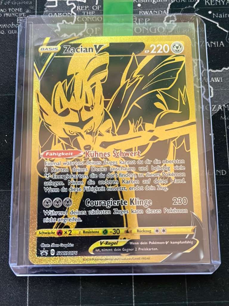 Zamazenta V Gold - SWSH077 - Black Star Promo - PSA Ready! Pokemon Card