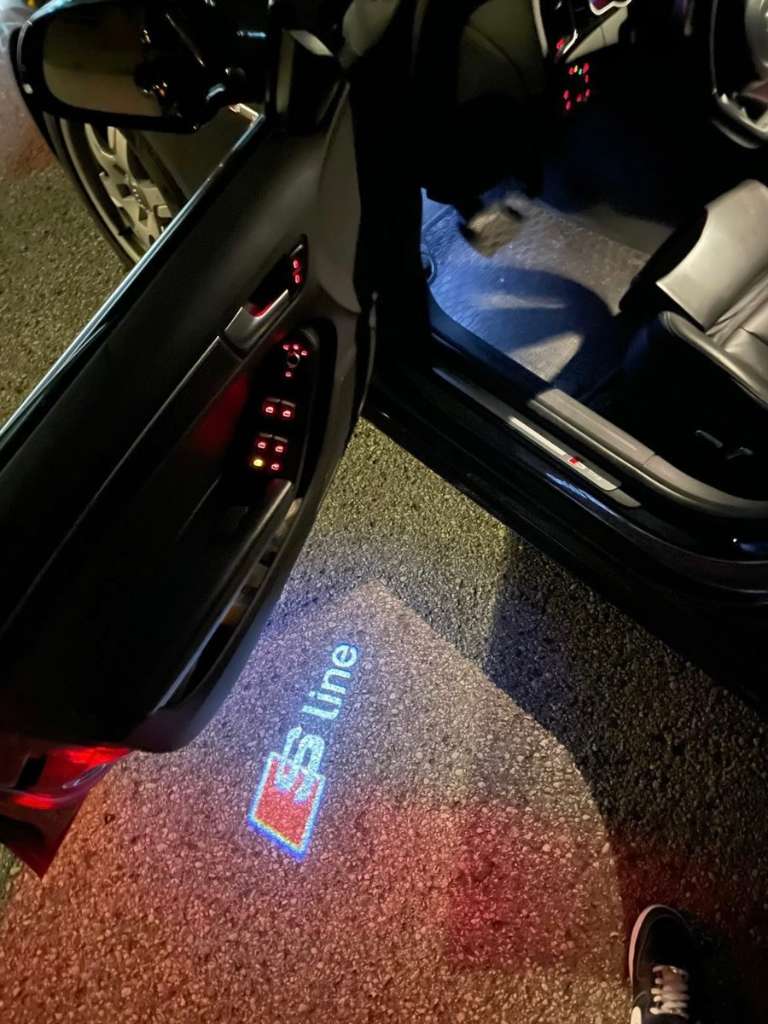 3D LED Audi Einstiegsbeleuchtung Logo | Lichter Auto