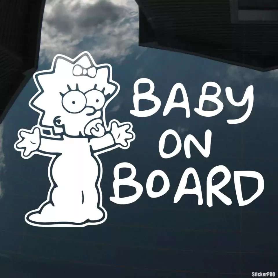 Maggie Simpson Baby on Board Sticker