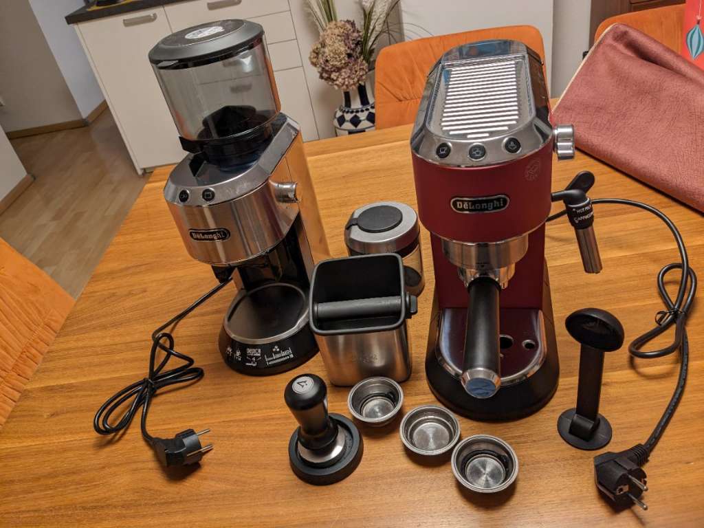 verkauft Delonghi Dedica Delonghi Mahlwerk Garantie Tamper und Abklopfbeh lter gratis