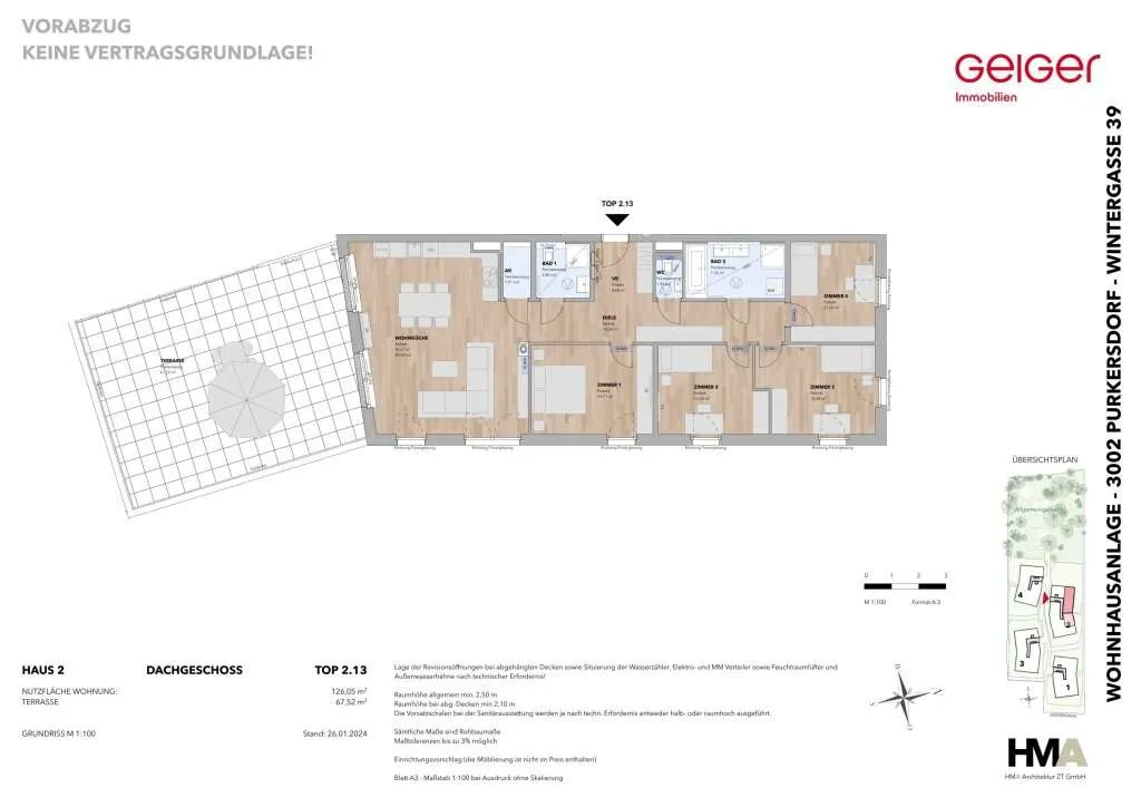 Sonnige 5-Zimmer-Wohnung am Südhang - Top 2.13 - Ansicht 2