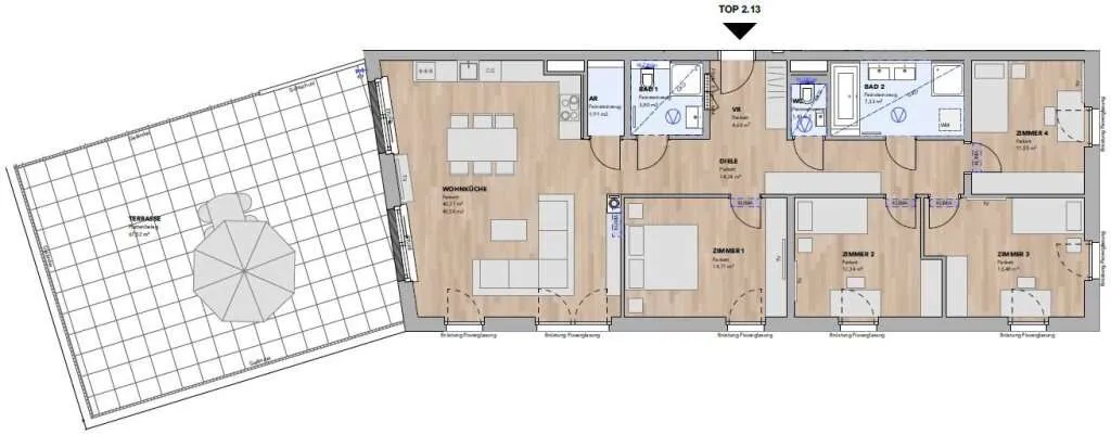 Sonnige 5-Zimmer-Wohnung am Südhang - Top 2.13 - Ansicht 3