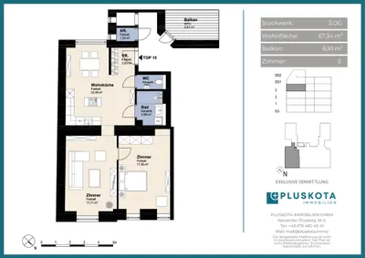 3-Zimmer-Wohnung kaufen in Wien – 67,34 m², € 499.000 – Bild 15 von 15