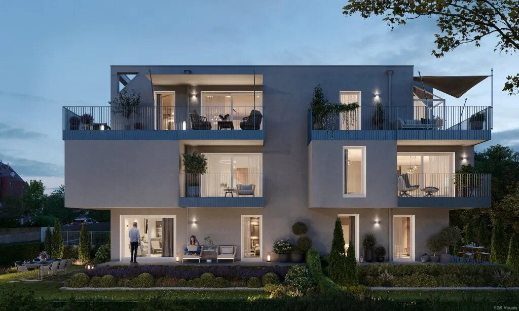 Moderne Erstbezug DG-Wohnung mit Balkon und Terrasse an der Alten Donau - Ansicht 3