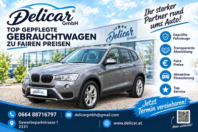BMW X3 xDrive 20d Automatik Erstbesitz Pickerl 10.2027