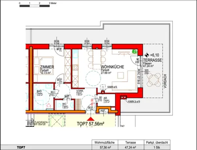2-Zimmer-Wohnung kaufen in Amstetten – 57,56 m², € 267.765 – Bild 14 von 15