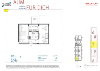 Wohnung kaufen in Salzburg Stadt – 45 m², € 281.000 – Bild 9 von 9