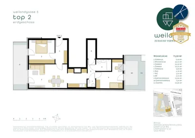 3-Zimmer-Wohnung kaufen in Wien – 74,92 m², € 399.000 – Bild 26 von 26