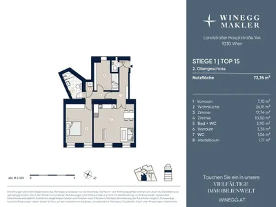 3-Zimmer-Wohnung kaufen in Wien – 73,76 m², € 589.000 – Bild 11 von 11
