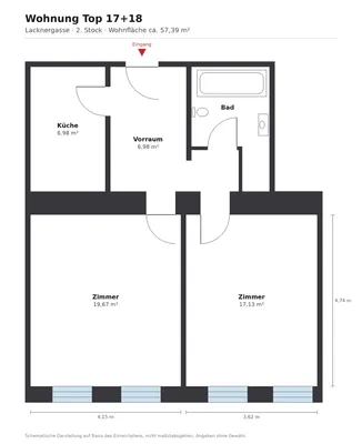 2-Zimmer-Wohnung kaufen in Wien – 59,12 m², € 329.000 – Bild 11 von 11